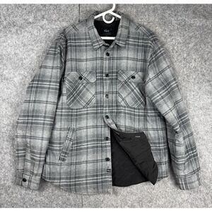 Rails Jacket Shacket Men's XL Plaid Flannel Button Lined Worthing Shadow